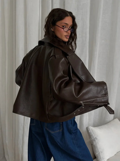 Veste en cuir vegan Kyla